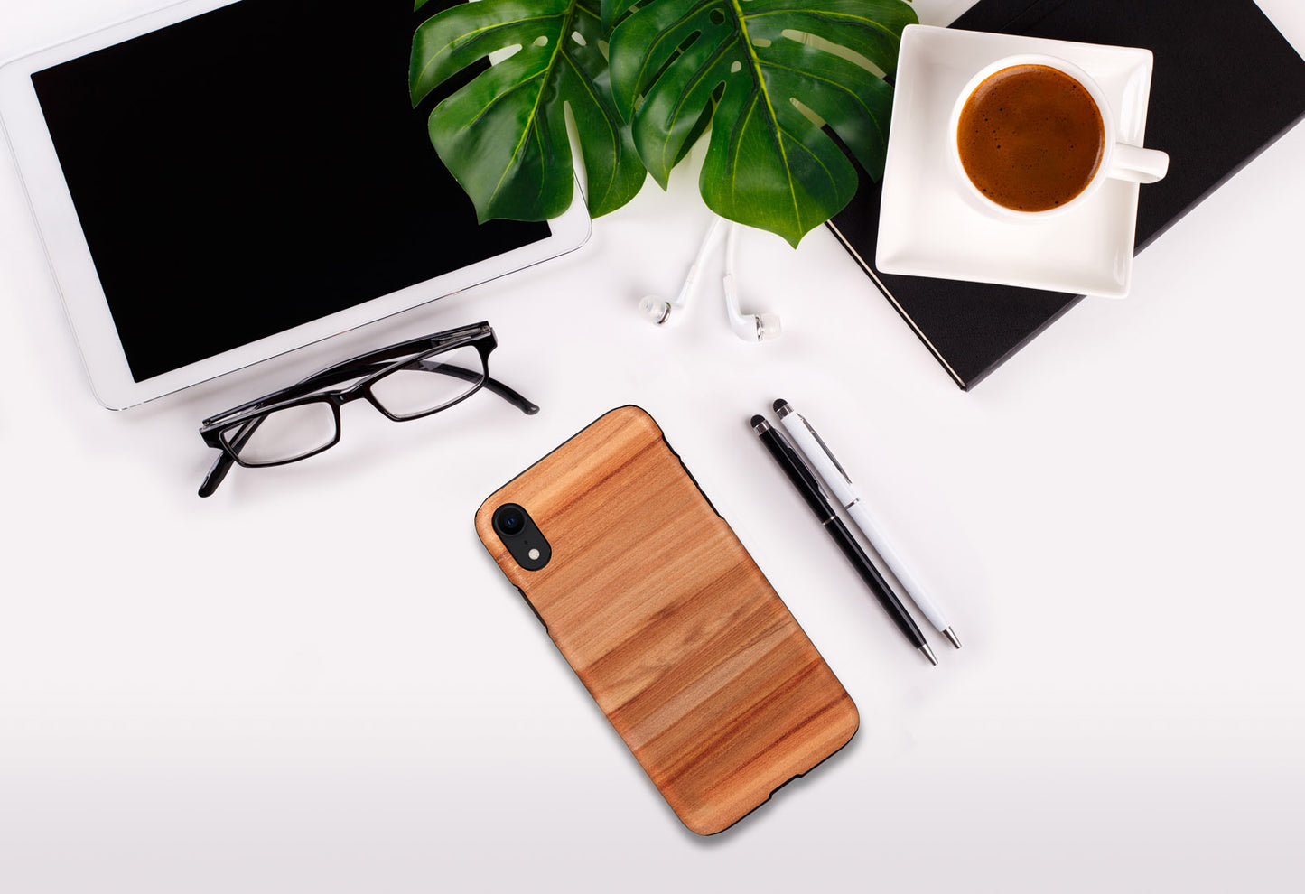 Viedtālruņa vāciņš iPhone XR dabīgais koks MAN&WOOD