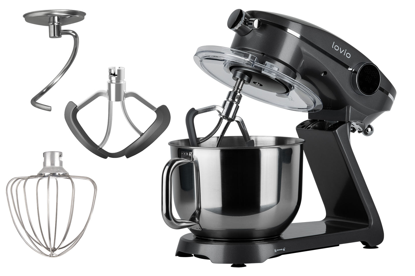 Stationary mixer 6.5L, 1800W, Lovio ChefMaster Gray