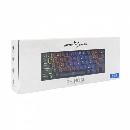 Компактная игровая клавиатура с синими переключателями White Shark Shinobi GK-2022