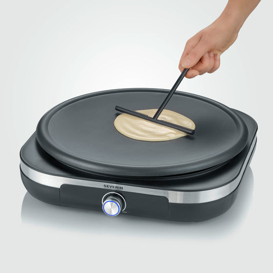Electric thin pancake pan with thermostat, Severin CM 2199