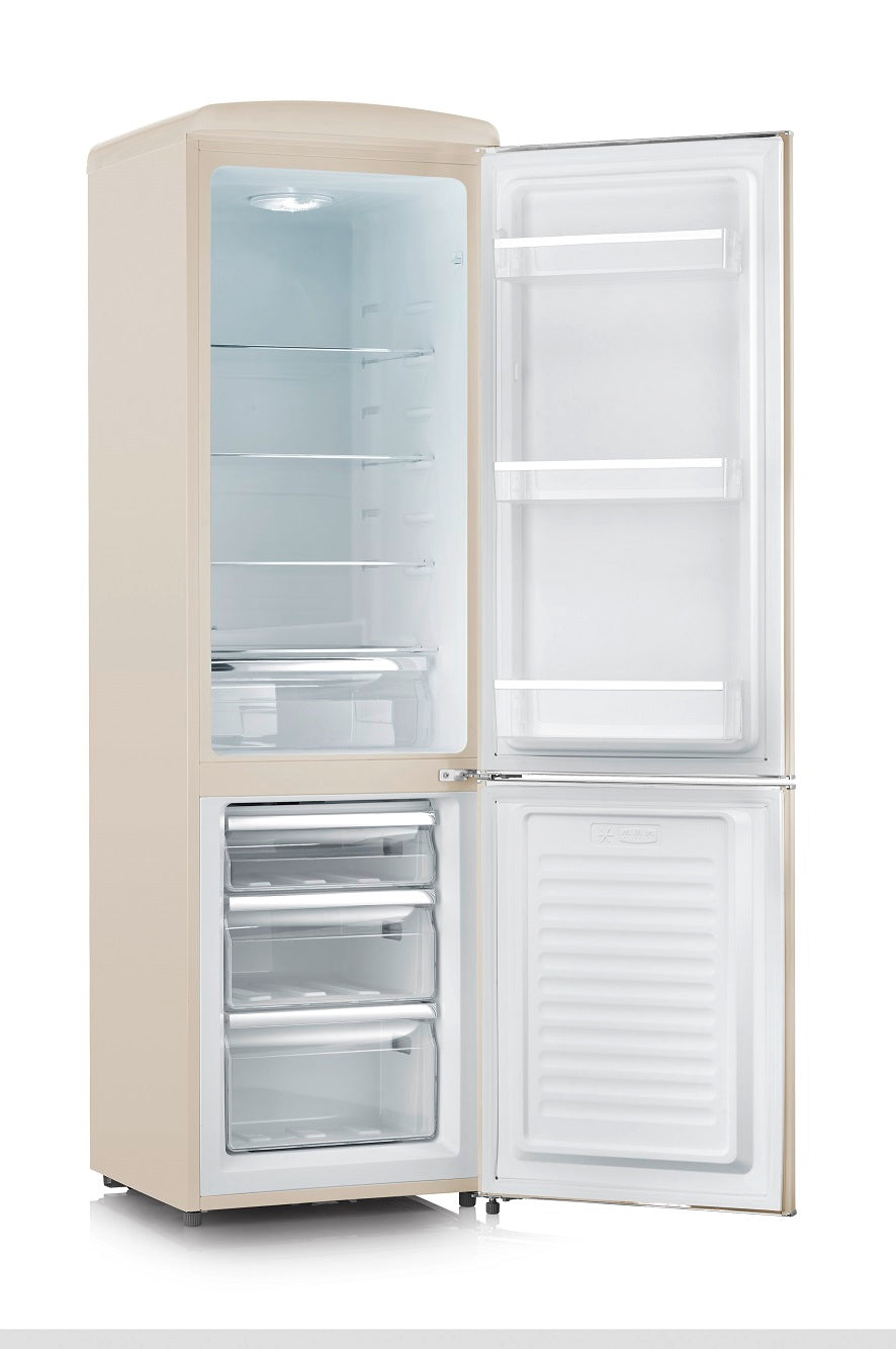 Freestanding refrigerator with freezer, 244L - Severin RKG 8919 Retro Cream