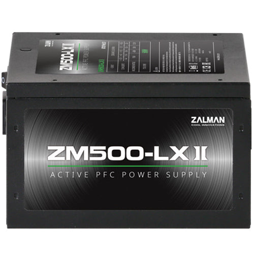 Zalman ZM500-LXII 500 Вт, Активная коррекция коэффициента мощности, 85% 