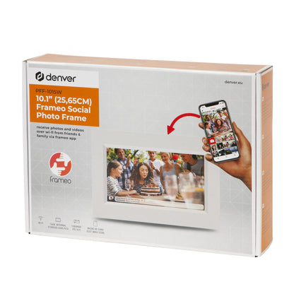 Smart Digital Photo Frame with Wi-Fi, 10.1" IPS, Denver PFF-1015W