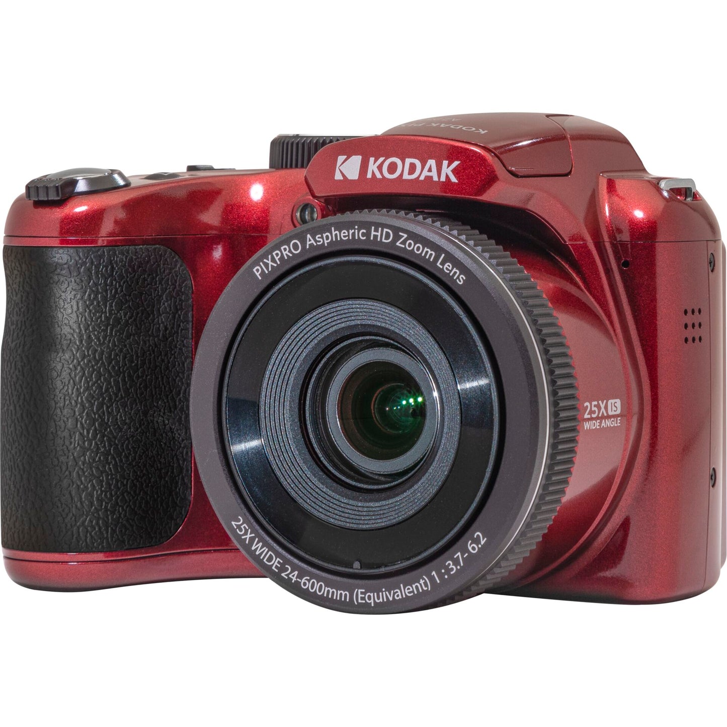 Digital camera with 25x zoom, Full HD - Kodak AZ255, red