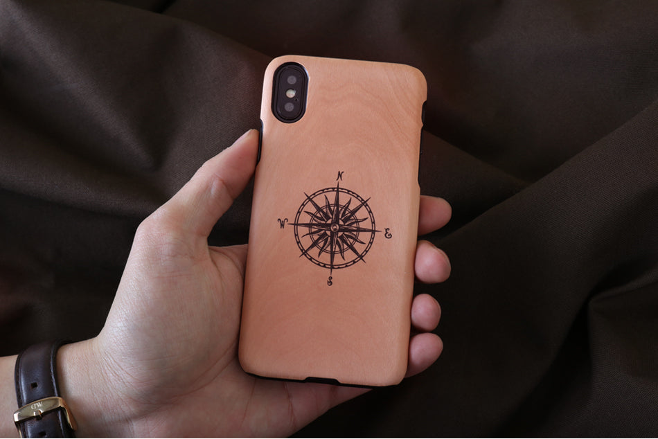 iPhone X/XS cover made of natural wood, MAN&amp;WOOD