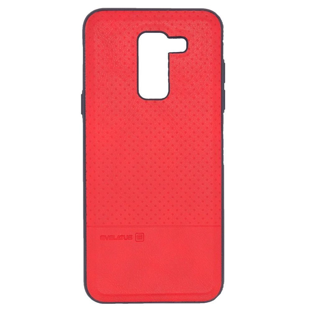 TPU cover with metal plate, red - Evelatus Samsung A6 Plus 2018