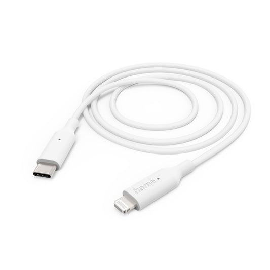 Hama 00201598 Зарядный кабель, USB-C - Lightning 1м белый