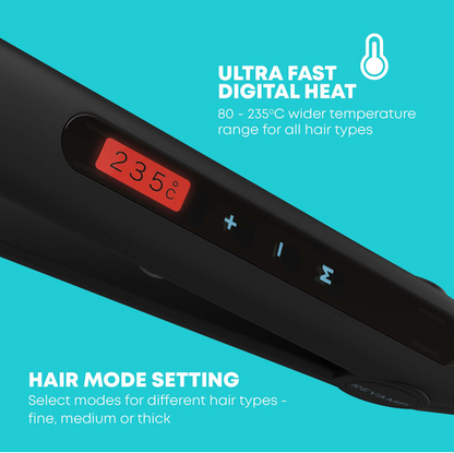 Ceramic hair straightener with digital display Revamp ST-1500-EU