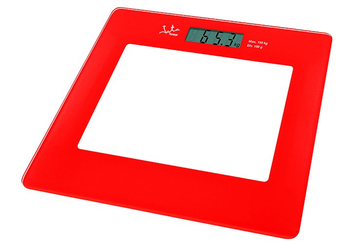 Electronic Personal Scales with LCD Display - Jata 290R Red