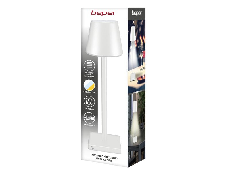 Rechargeable table lamp with touch switch Beper P201UTP102