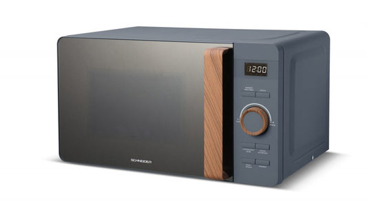 Schneider SCMWN25GDG Microwave Oven, 25L, Grill Function, Defrost Function, 27 cm Rotating Tray