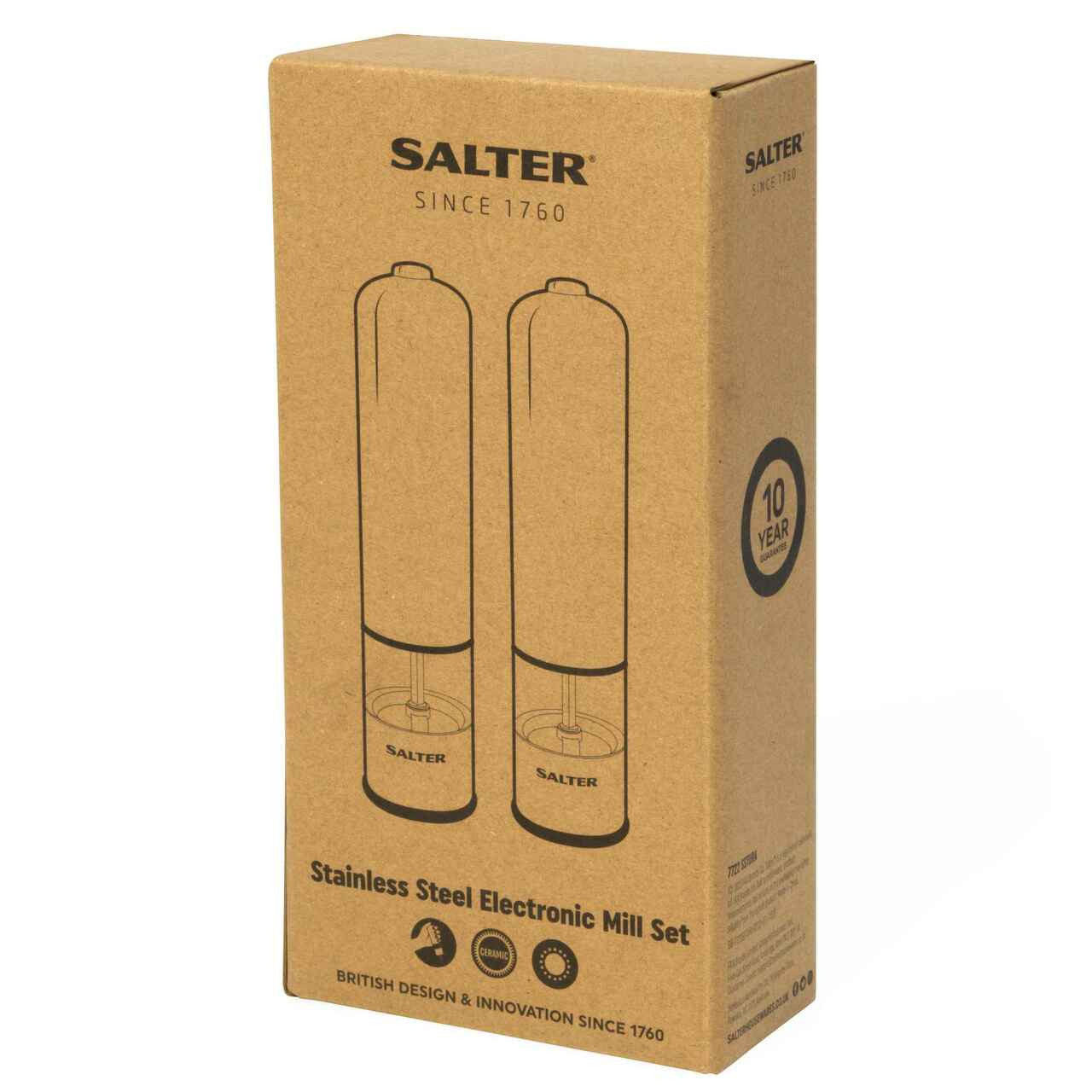 Electronic salt and pepper mill made of stainless steel - Salter 7722 SSTURA