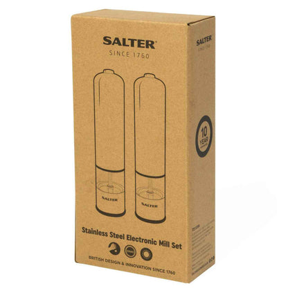 Electronic salt and pepper mill made of stainless steel - Salter 7722 SSTURA