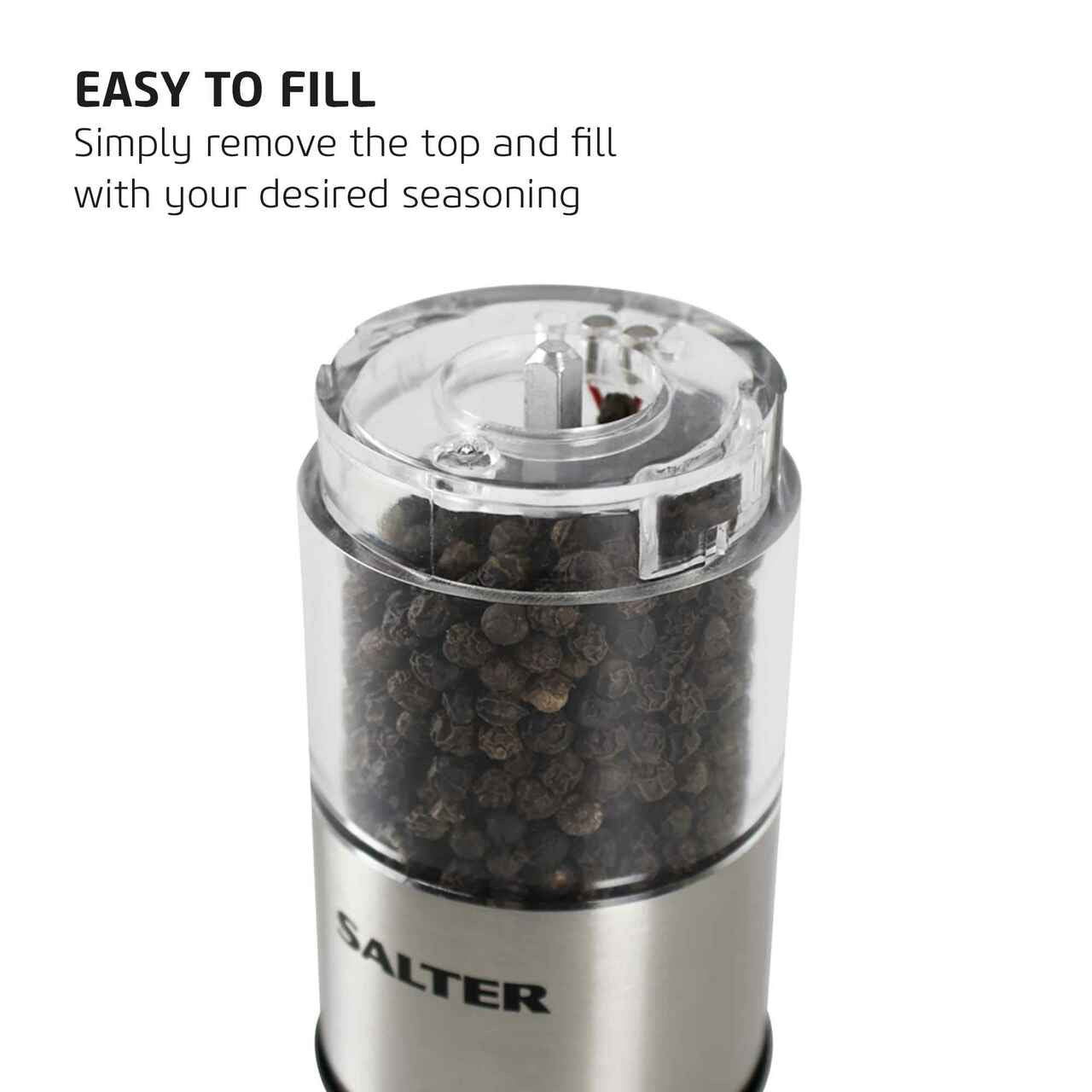 Electronic salt and pepper mill made of stainless steel - Salter 7722 SSTURA