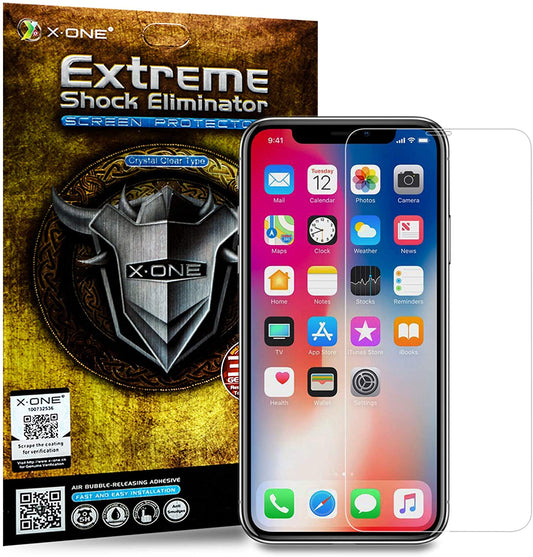 iPhone X ekrāna aizsargs ar 5X triecienizturību, X-ONE Extreme Shock