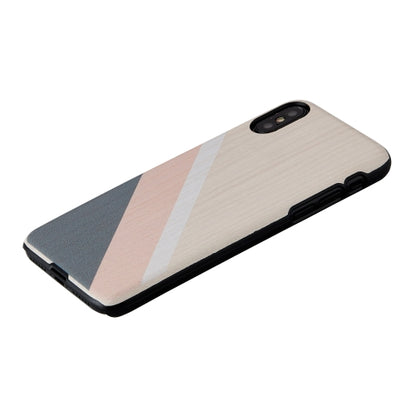 Natural wood smartphone cover for iPhone X/XS, pink, MAN&amp;WOOD