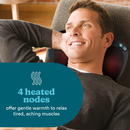 Shiatsu massage pillow with heating nodes HoMedics SP-45H-EB