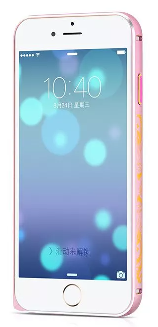 Розовый силиконовый защитный бампер для iPhone 6/6S Hoco