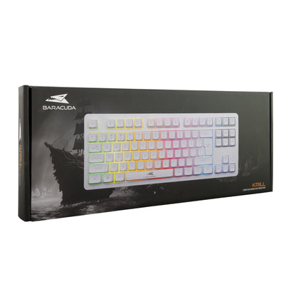 Игровая клавиатура Baracuda Krill White (США) с RGB-подсветкой BGK-01114