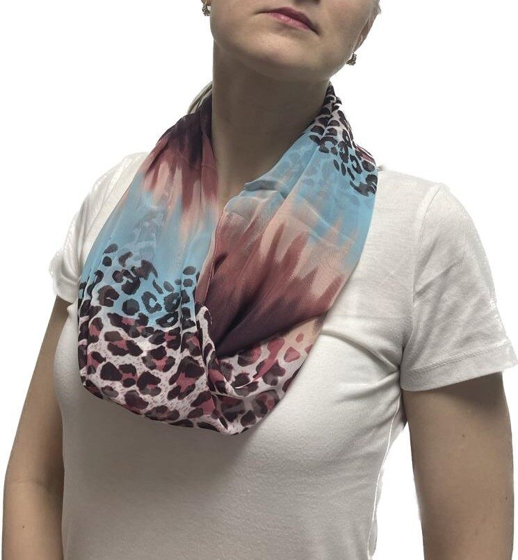 scarf, scarf with leopard print