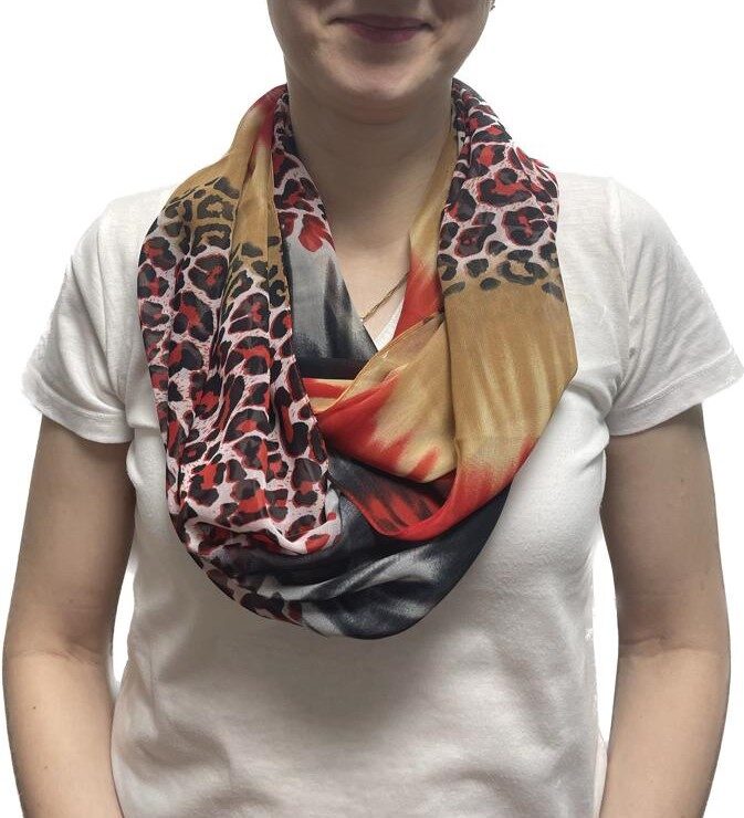 Scarf with leopard print - Elegant and durable, 156x50 cm, China