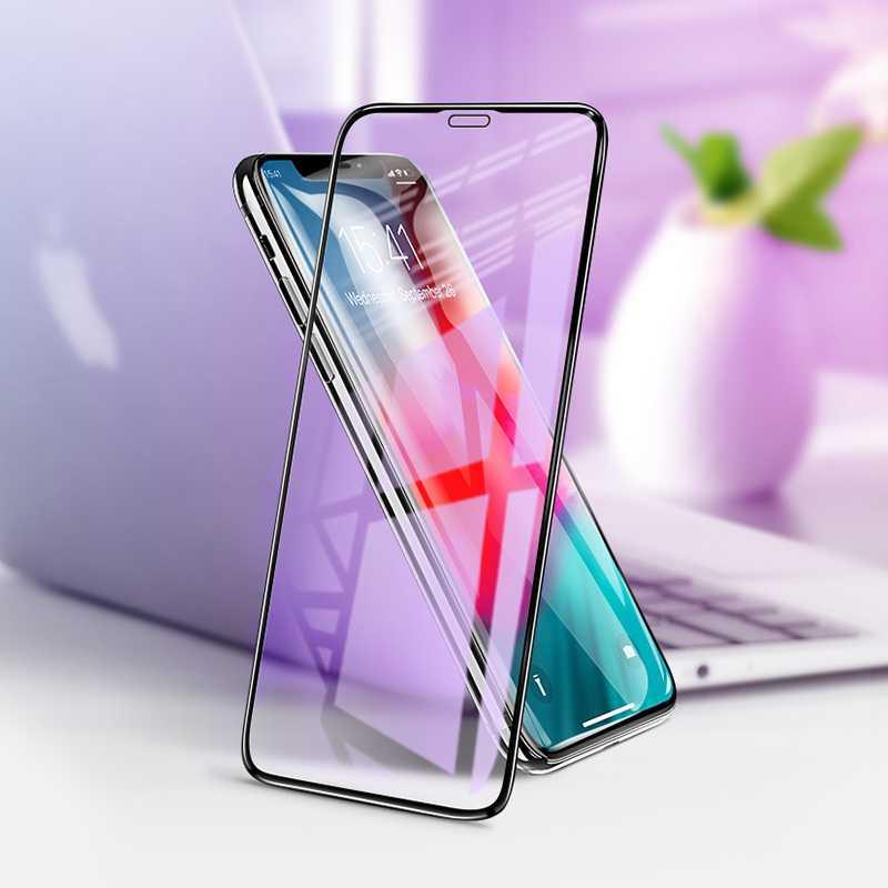 Devia Van Anti-blue Ray Полноэкранное закаленное стекло iPhone XR (6.1) черный (10шт)