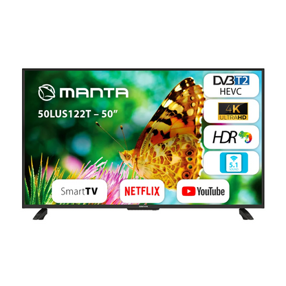 50" UHD SMART TV with DVB-T2 - Manta 50LUS122T