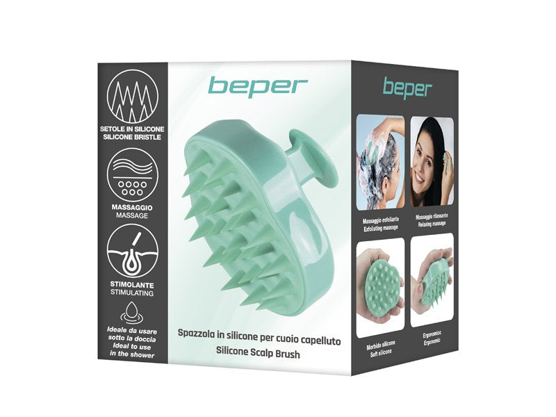 Scalp massage brush with silicone bristles, Beper C301ABE002