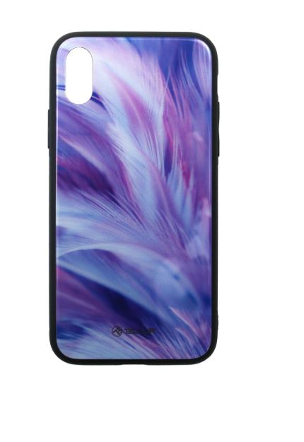 iPhone XS aizsargvāciņš ar stikla druku - Tellur