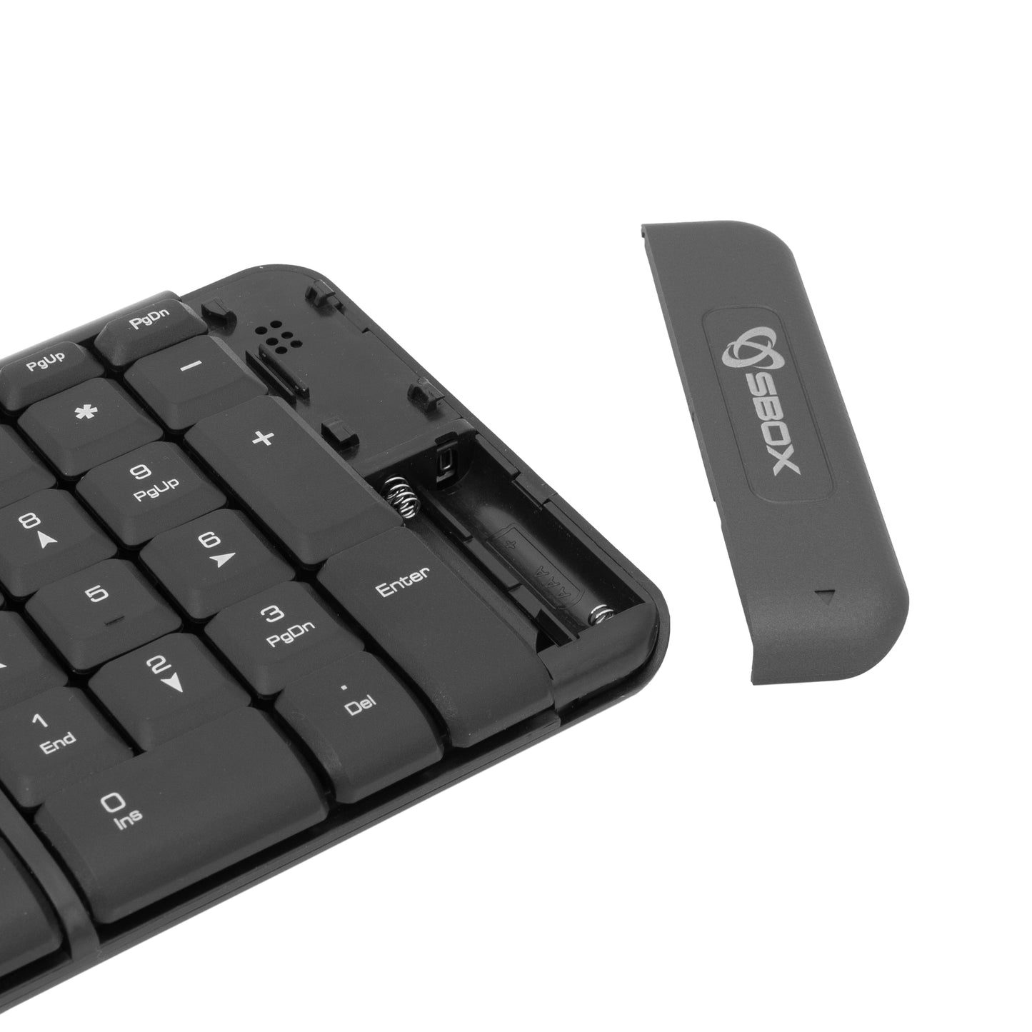 Wireless Keyboard and Mouse Set, Black/Grey - Sbox WKM-22 US