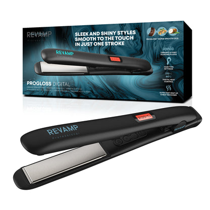 Ceramic Hair Straightener with Progloss Oil - Revamp ST-1000-EU