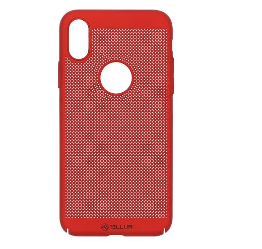 Protective cover with heat dissipation for iPhone X/XS, red, Tellur