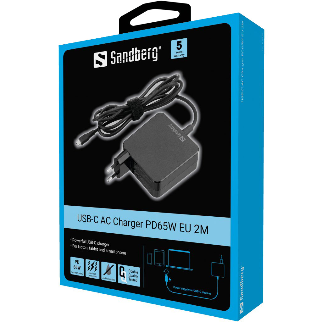 Зарядное устройство переменного тока Sandberg 135-79 USB-C PD65W EU 2M