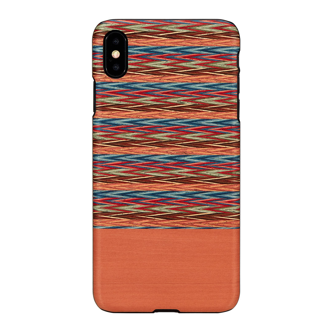 iPhone XS Max koka vāks MAN&WOOD browny check black