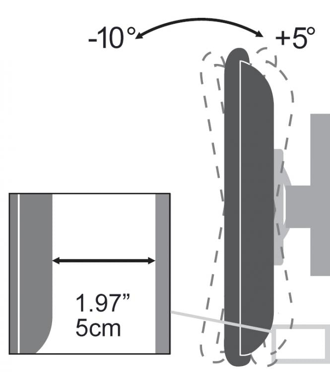 Tiltable TV mount Sbox PLB-2544T 32"-55"