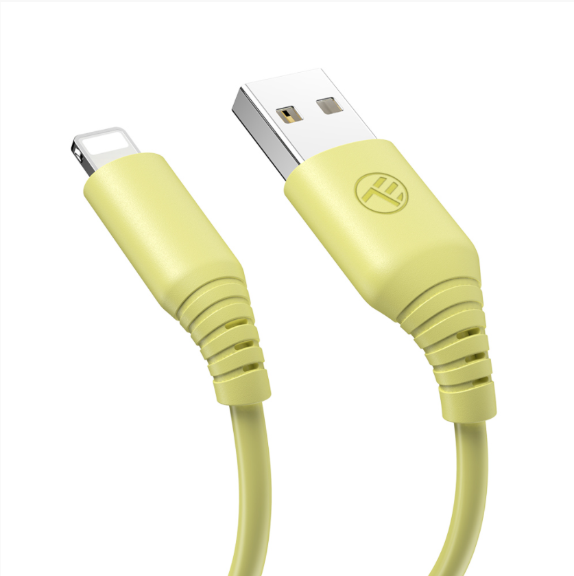 Силиконовый кабель Tellur USB-Lightning 3A, 1 м, желтый