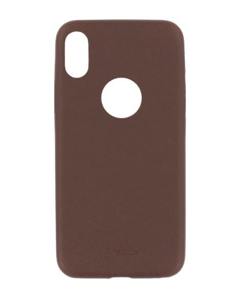 iPhone X/XS brown leather cover Tellur - smooth and easy to grip