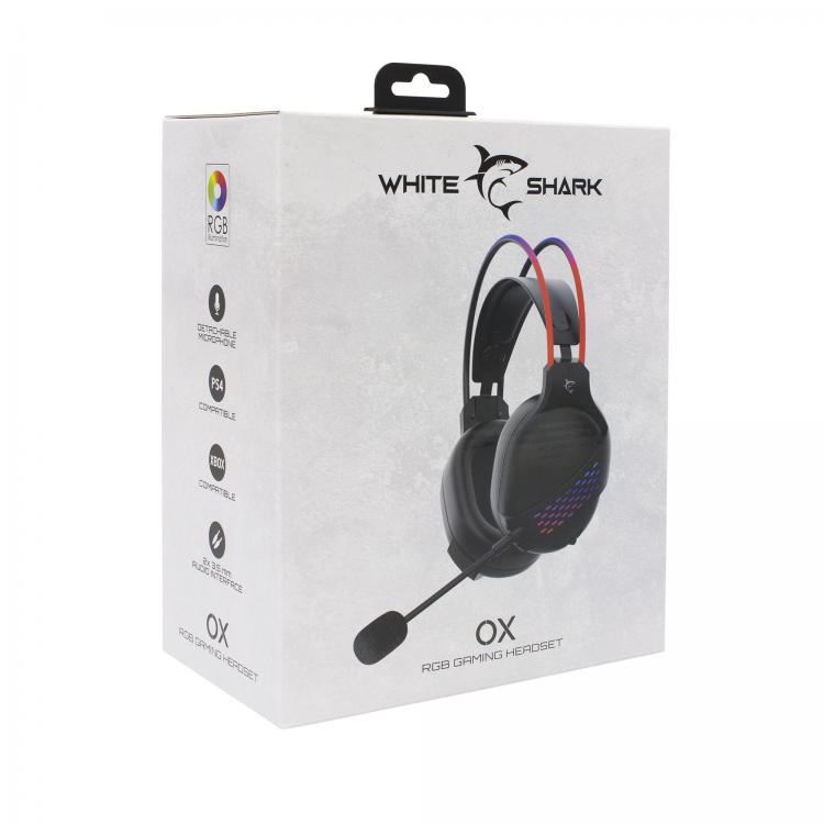 Headphones White Shark OX GH-2140 Gamer In-Ear with Microphone - Powerful and Stylish