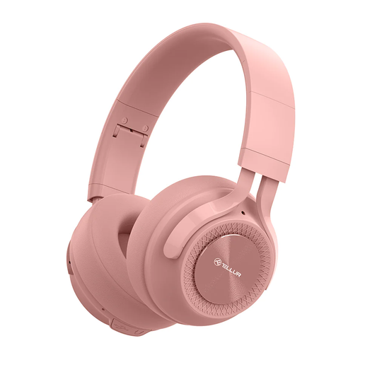 Bluetooth Headphones with Microphone, Pink - Tellur Feel