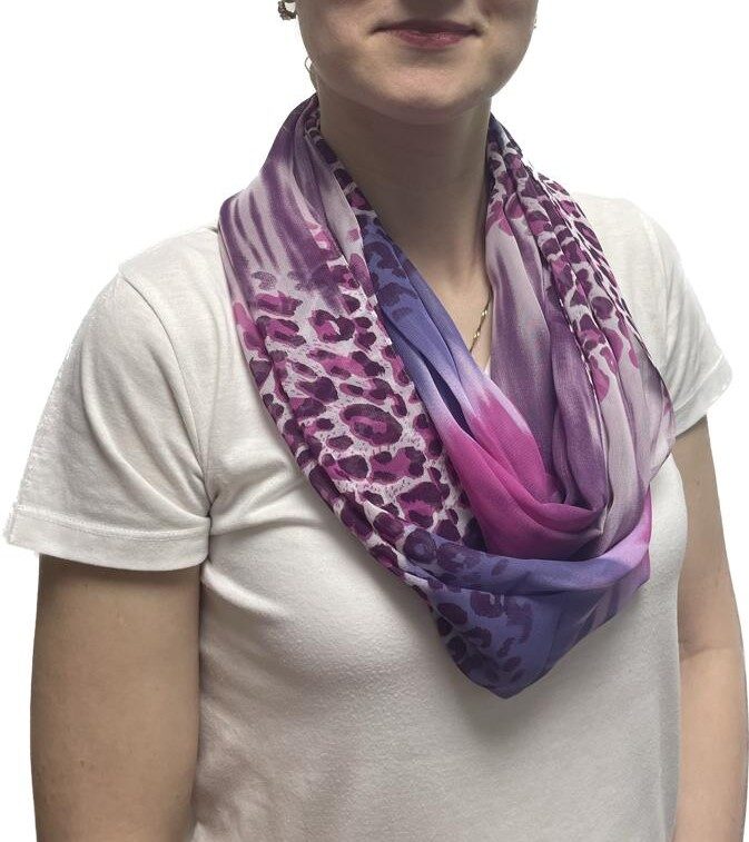 Scarf with leopard print - Elegant and durable, 156x50 cm, China