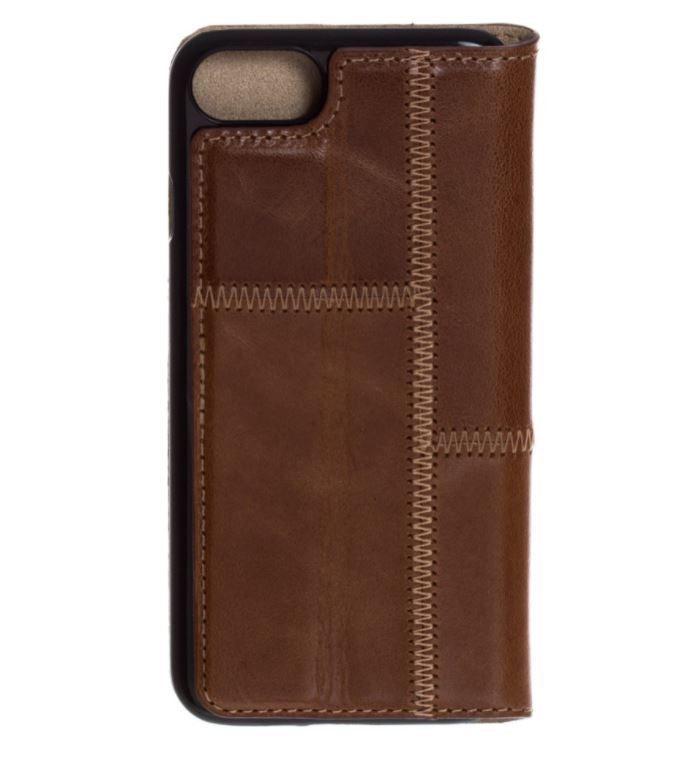 Leather book cover for iPhone 7 Tellur brown