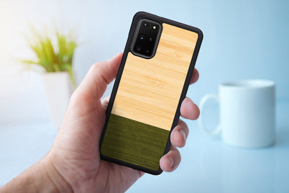 Samsung Galaxy S20+ vāciņš no bambusa un polikarbonāta - MAN&WOOD