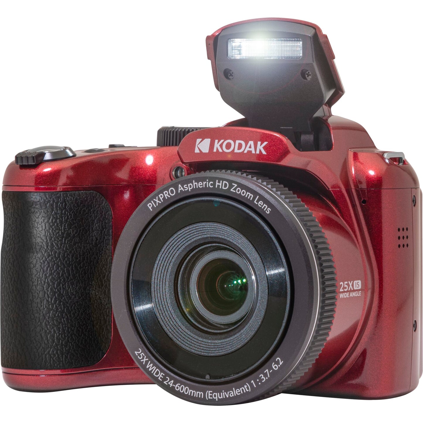 Digital camera with 25x zoom, Full HD - Kodak AZ255, red