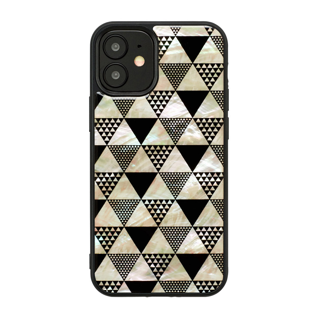 Phone case iKins iPhone 12 mini black pyramid