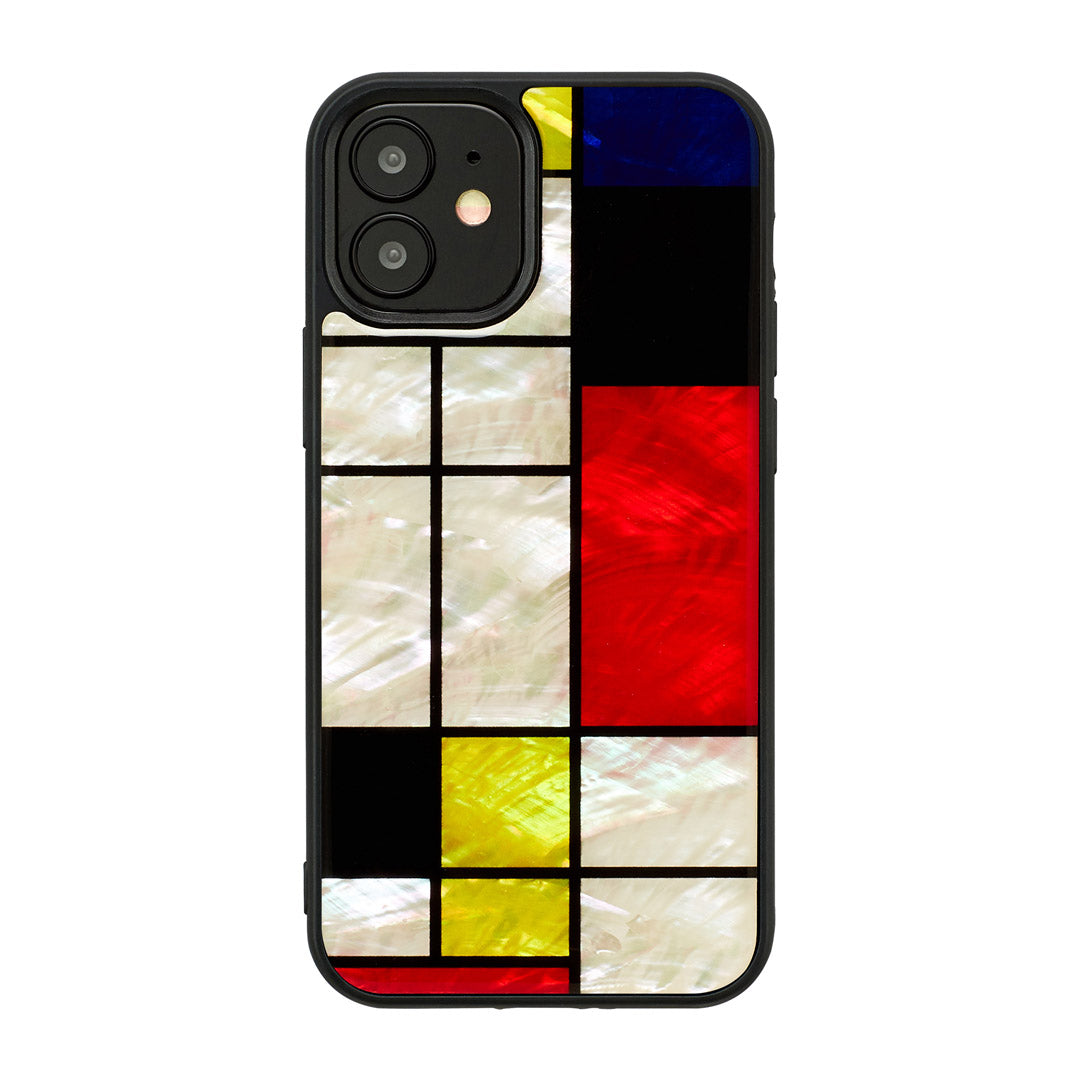 iPhone 12 mini protective cover "Mondrian" black iKins