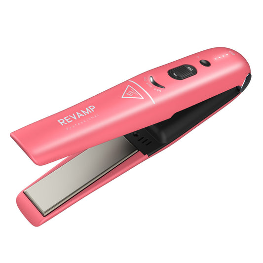 Wireless ceramic hair straightener with Progloss™ - Revamp ST-1700PK-EB