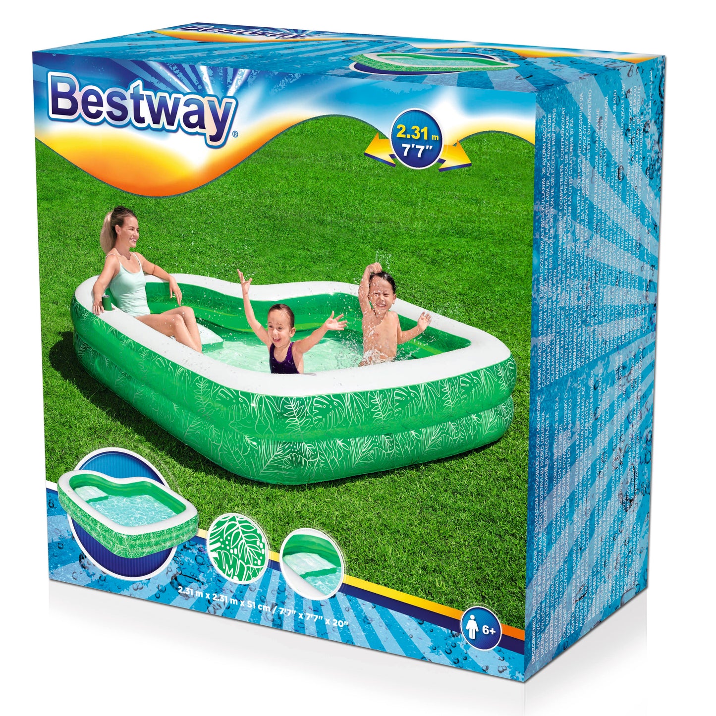 Family pool with seat Bestway Tropical Paradise Family Pool