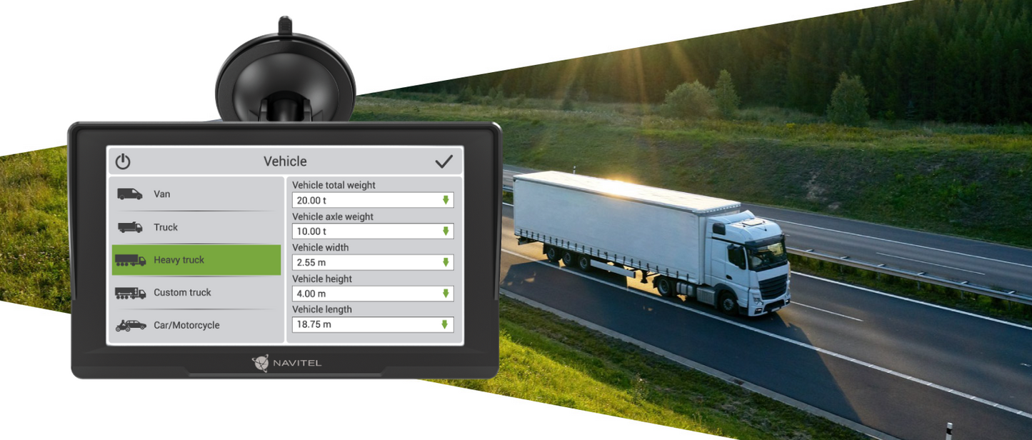 Navigation device Navitel E777 Truck with 47 pre-installed maps