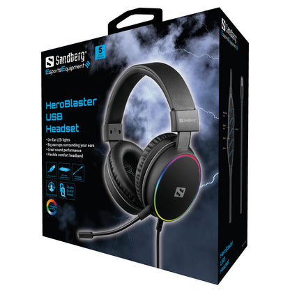 USB Austiņas Sandberg 126-48 HeroBlaster Headset