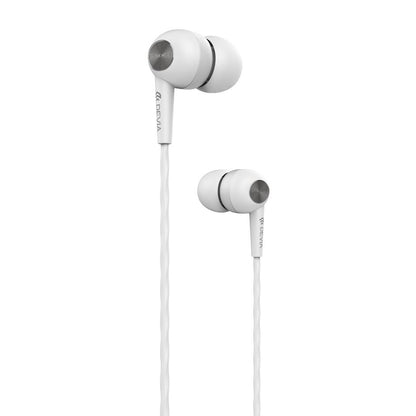 Headphones with Microphone, 3.5mm, White - Devia Kintone V2